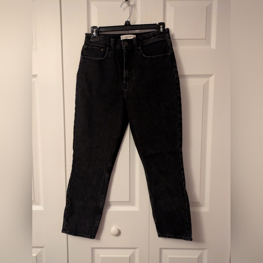Abercrombie & Fitch Women's Black Mom Curve Love Jeans